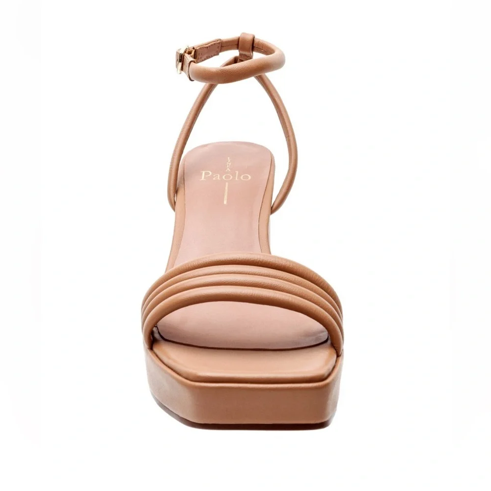 Línea Paola Eve Platform Ankle Strap Sandal‎